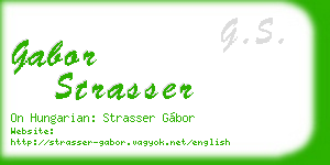 gabor strasser business card